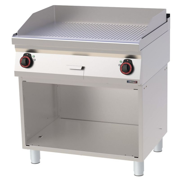 Casselin Snackplatte Chrom gerillt mit Unterbau 80 - Linie 700, C7PASCR80S