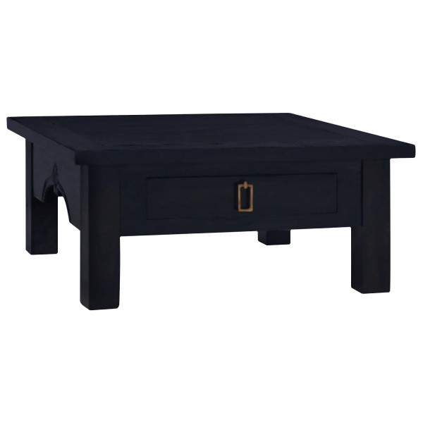 vidaXL Couchtisch Hellschwarzer Kaffee 68x68x30cm Massivholz Mahagoni, 288826