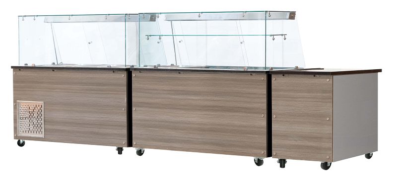 Theke Für Kalte Speisen 8 Buchstaben Skyrainbow SNACK-Line Kalte Theke 4x GN1/1 Granit rosa-grau ohne Glas