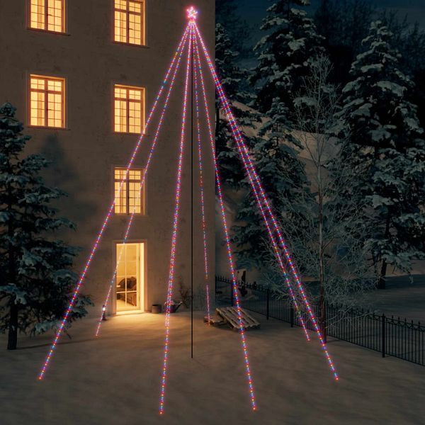 vidaXL Weihnachtsbaum-Lichterketten Indoor Outdoor 1300 LEDs Bunt 8 m, 328767
