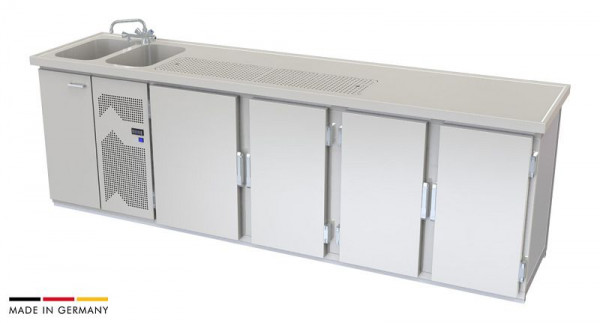 hefa Theke Brillant 29V/2L-TTTT, Abmaße: 950 x 2.900 x 650/700 mm, Brillant 29V/2L-TTTT