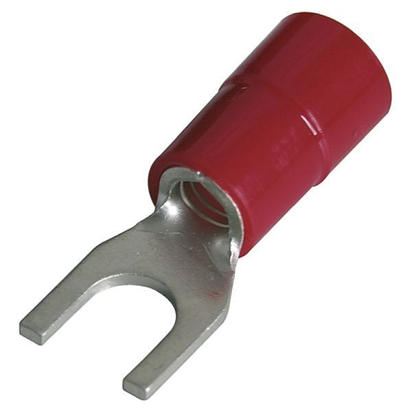 Haupa Quetschkabelschuh Gabel isoliert 10 mm² M5 P, 260858