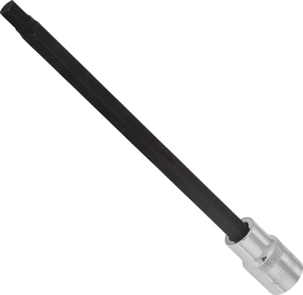 VIGOR Innensechskant Schraubendreher-Einsatz, Vierkant hohl 12,5 mm (1/2 Zoll), Innen-Sechskant Profil, 8 mm, Länge: 200 mm, VE: 5 Stück, V2090