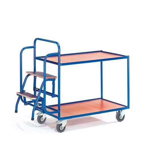 Rollcart Tischwagen mit 2 Trittstufen (1320x600), Tragkraft: 300 kg, 08-7271