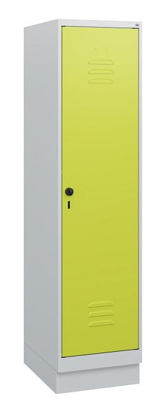 C+P Umkleidespind Classic PLUS, Sockel, 1630x400x500mm, 7035/0024, Drehriegel, 0800205-12 S10010