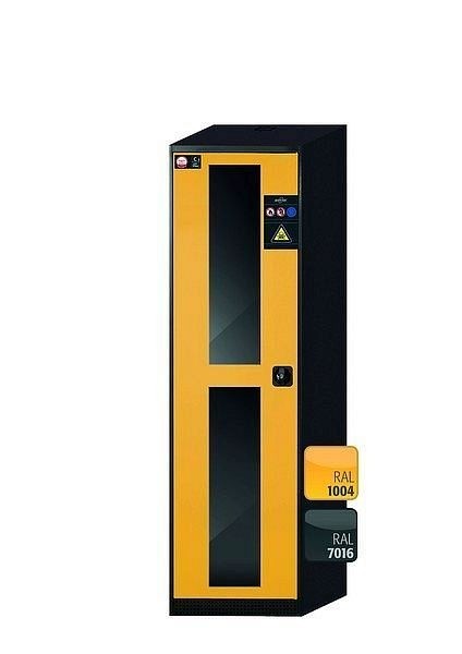 asecos Chemikalienschrank CS-CLASSIC-G Modell CS.195.054.WDFW in sicherheitsgelb RAL 1004 mit 3x Fachboden (Stahlblech), 30563-040-30573