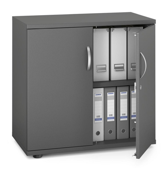 Deskin Flügeltürenschrank MULTI M pro, Anthrazit, 800 x 420 x 780 mm, 332853