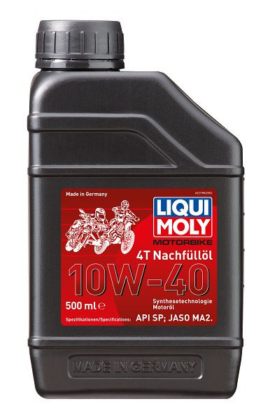 LIQUI MOLY Motorbike 4T Nachfüllöl 10W-40, Kanister Kunststoff, VE: 0,5 Liter, 21980