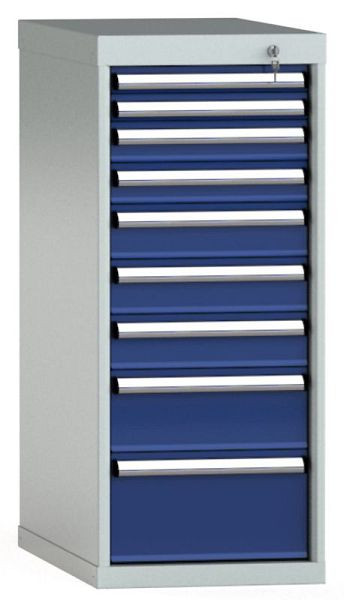 KLW Schubladenschrank 1000 x 419 x 750 mm H x B x T, Einbaumaß: 900 mm, Einteilung: 18x36 Einheiten, VN / 75 kg, SDB1000-09NP-001