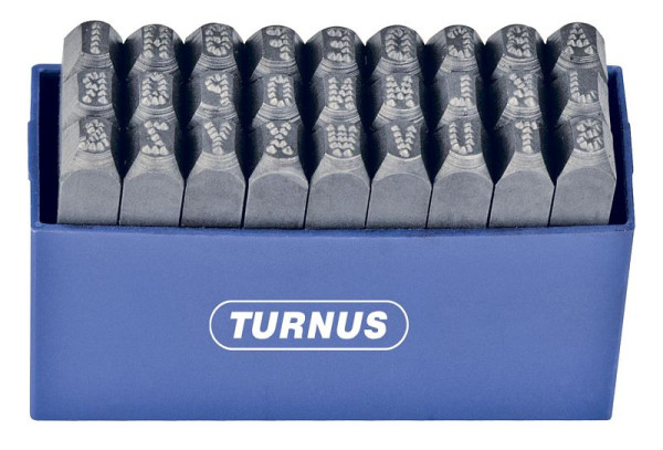 KUKKO Schlagbuchstaben Satz, extra schwere Qualität, punktiert, 27-teilig, Typenhöhe: 4,0 mm, 331-004P