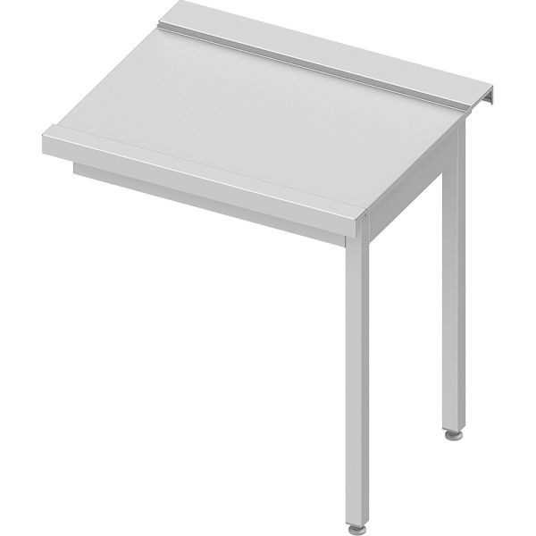 Stalgast Ablauftisch ECO auf zwei Beinen 1000x670x870 mm, Anbauseite rechts, mit Aufkantung, Selbstmontage, DAL10762RA