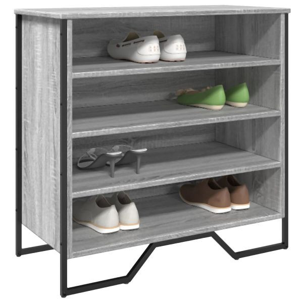 vidaXL Schuhregal Grau Sonoma 80x38x78 cm Holzwerkstoff, 848652