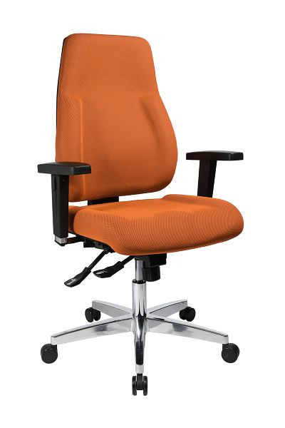 Topstar Professioneller Bürodrehstuhl, Syncron-Drehstuhl mit bequemer Polsterung, orange, PI99GBC4