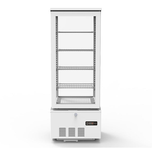 Vaiotec TOPLINE Kühlvitrine 4-fach / 92 Liter "weiß", 43,4x39,8x115,4 cm, 10587