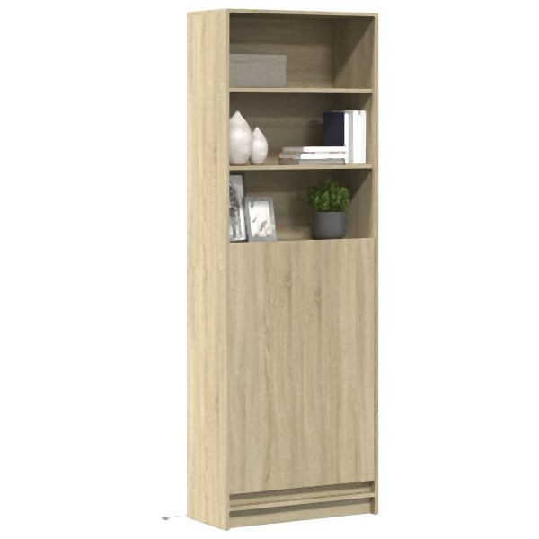 vidaXL Highboard mit LED-Beleuchtung Sonoma-Eiche 69x32,5x200 cm, 3307907