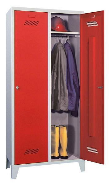 Pavoy Kleiderschrank mit Füßen 1850/500/800, 2 Abteile, Drehriegelverschluss, 60201-214-032-905