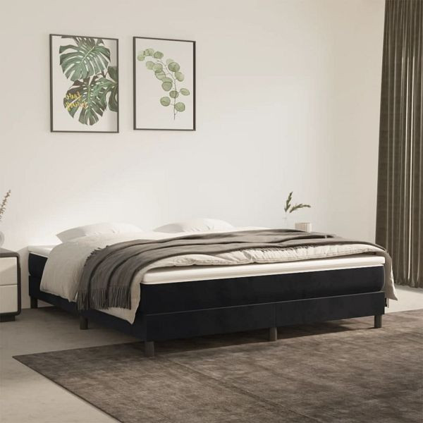vidaXL Bettgestell Schwarz 180×200 cm Samt, 3120786
