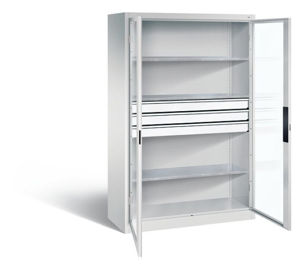 C+P Werkzeugschrank Acurado, H1950xB1200xT500mm, Farbe: Lichtgrau, Muldengriff, 8931-5530 S10046
