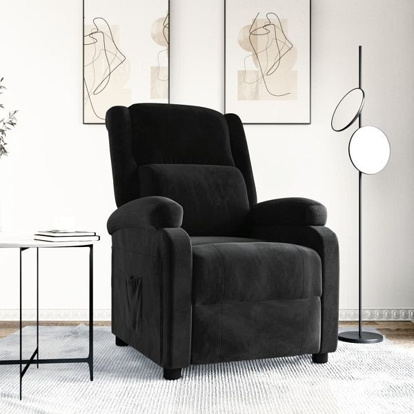 vidaXL Relaxsessel Schwarz Samt, 342405, 8720286873885
