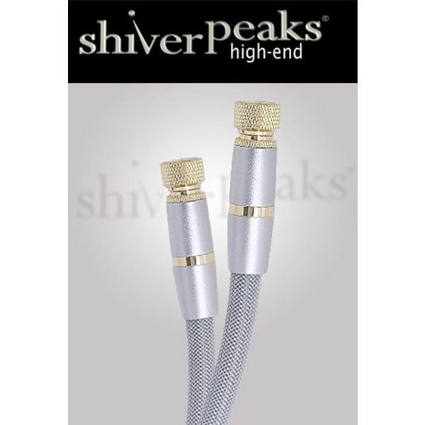 shiverpeaks HIGH-END-SAT-Anschlusskabel, F-Stecker auf F-Stecker, Metall-Stecker mit vergoldeten Kontakten,-Silber-Nylon, 10,0m, 80098-SPH-L