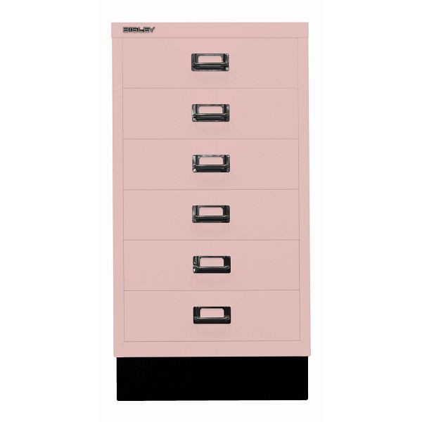 Bisley MultiDrawer™, Inkl. Sockel, DIN A3, 6 Schubladen, 620 pastellpink, L29A36S620