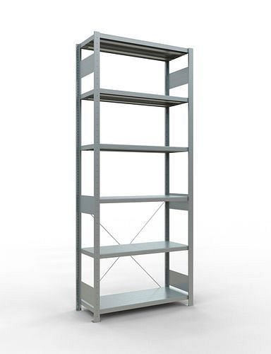 Schulte Fachbodenregal, Grundfeld, 6 Lagerebenen, Kreuzstrebe, Fachlast 250 kg, 1060 x 436 x 2500 mm, 278743