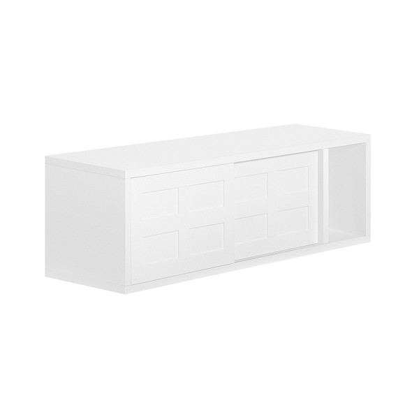 SoBuy Wandgarderobe mit 2 Türen Weiß 75x20x23 cm, Modern, FHK18-W