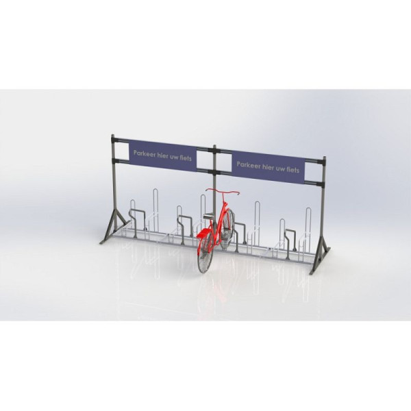 STEIN HGS Fahrradständer Anlehnparker 'B-Bike Ads', ohne Ladepunkte, 400 mm, einseitig, 4 Stück, 78205.0001