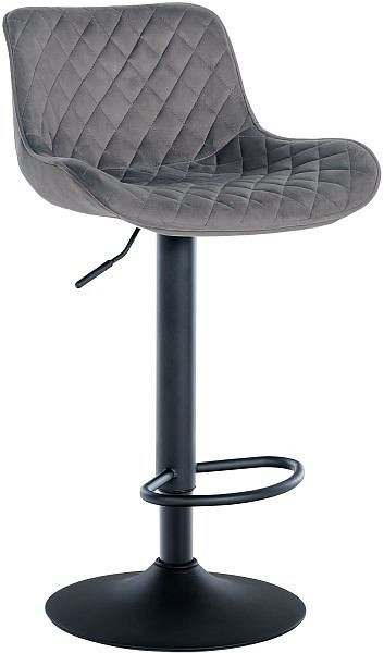 CLP Barhocker Minosa Samt, dunkelgrau, 321061, 4251756480387