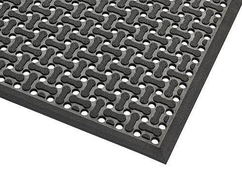 DENIOS Anti-Rutschmatte SF 6.9, Nitrilgummi, schwarz, 60 x 90 cm, 247728