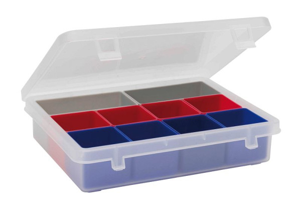 LA-KA-PE Sortimentskasten 8.06, transparent, Inhalt: 2 Stück 99x49x40 / 8 Stück 49x49x40, VE: 10 Stück, 80600 10 00