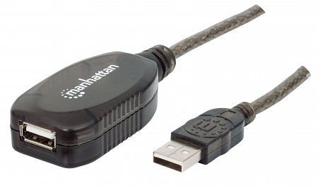 MANHATTAN Hi-Speed USB 2.0 Repeater Kabel, A-Stecker / A-Buchse, 10 m, 150248
