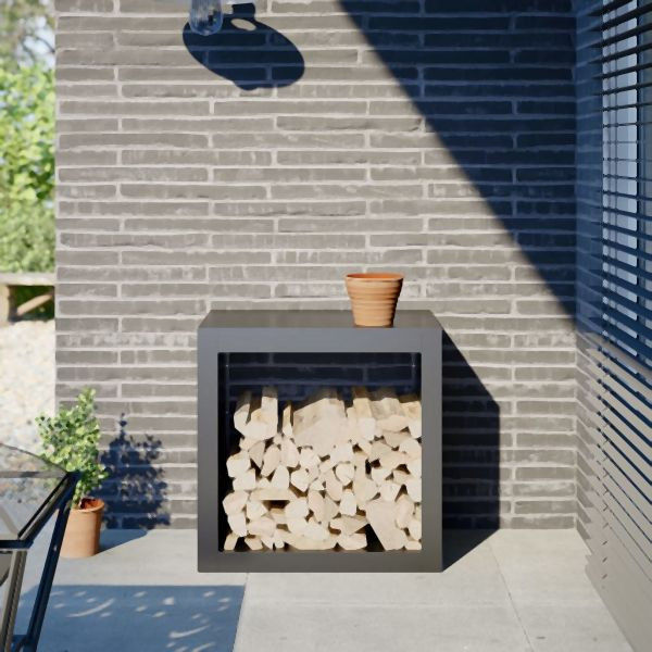 vidaXL Brennholzregal Anthrazit 60x40x60 cm Stahl, 851005