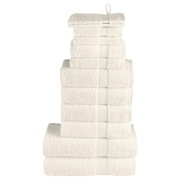 vidaXL 12 tlg. Premium-Handtuch-Set SOLUND Creme 600 g/m², 137584