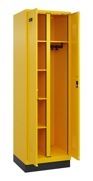 C+P Wäsche-/Garderobenspind Evolo PLUS, mit Sockel, 2 Abteile, 1950x600x500mm, 1, Zylinderschloss, 049620-20 S10049