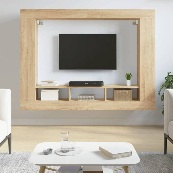 vidaXL TV-Schrank Sonoma-Eiche 152x22x113 cm Holzwerkstoff, 833724