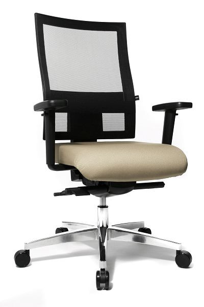 Topstar Design- und Komfortdrehstuhl mit balancierender Sitzfläche, sand, PS69BHW53