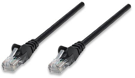 INTELLINET Netzwerkkabel, Cat5e, U/UTP, CCA, RJ45-Stecker/RJ45-Stecker, 20,0 m, schwarz, 345040