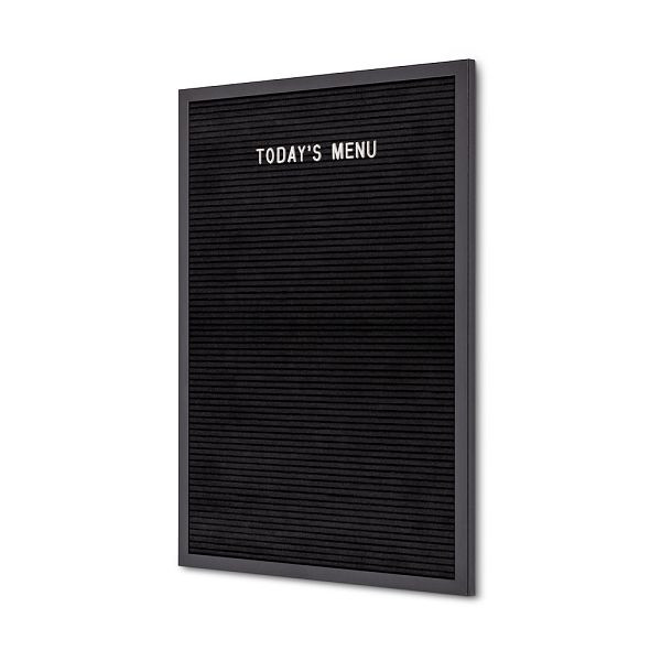 Showdown Displays Letterboard Schwarz 40 x 60 cm mit schwarzem Rahmen, LEBBL40x60