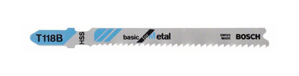 Bosch Stichsägeblatt T 118 B Basic for Metal, 100er-Pack, 2608631965
