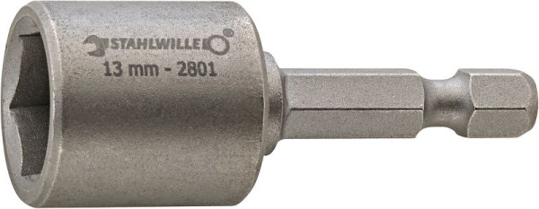 STAHLWILLE Steckschlüsseleinsatz Nr.2801 8 mm Außen-6kant E 6,3 Länge 50 mm, 28011008