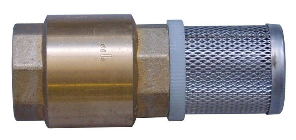 Cemo Fußventil federbelastet, mit Filter, Messing, 10044, 4052886245316