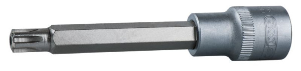 KS Tools 1/2" Bit-Stecknuss RIBE mit Stirnlochbohrung, lang, M5, 911.3951