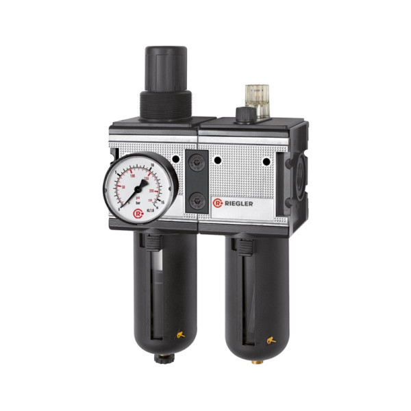 Riegler Wartungseinheit 2-teilig »multifix«, PC-Behälter, Schutzkorb, BG4, G3/4, 133123