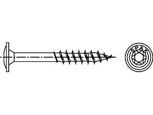 ART 88193 SPAX Tellerkopf Stahl gehärtet 10 x 360/80 -T50 WIROX galvanisch verzinkt VE=S (25 Stück)