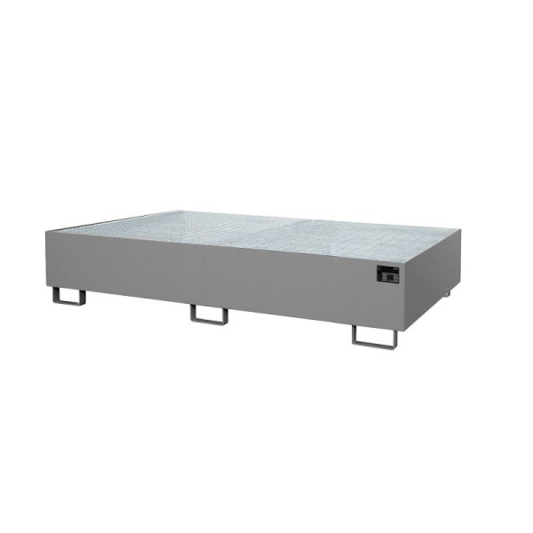 STEIN HGS Regalwanne RW, 570 Liter, RAL 7005 mausgrau, Gesamthöhe 300 mm, lackiert, Gitterrost, 79217.0083