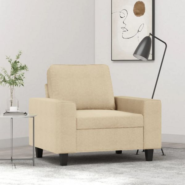 vidaXL Sessel Creme 60 cm Stoff, Platz zum Plaudern, 359377