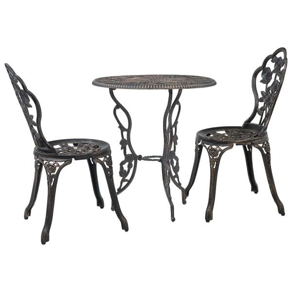 vidaXL 3-teilig Bistro-Set Aluminiumguss, 47858