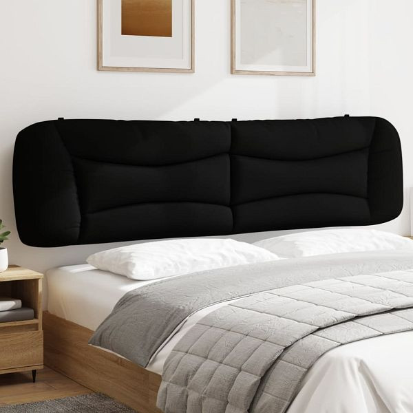 vidaXL Kopfteil-Kissen Schwarz 200 cm Stoff, 374618, 8721012269729