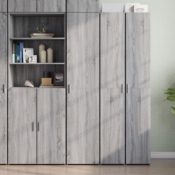 vidaXL Highboard Grau Sonoma 40x42,5x185 cm Holzwerkstoff, 3281404